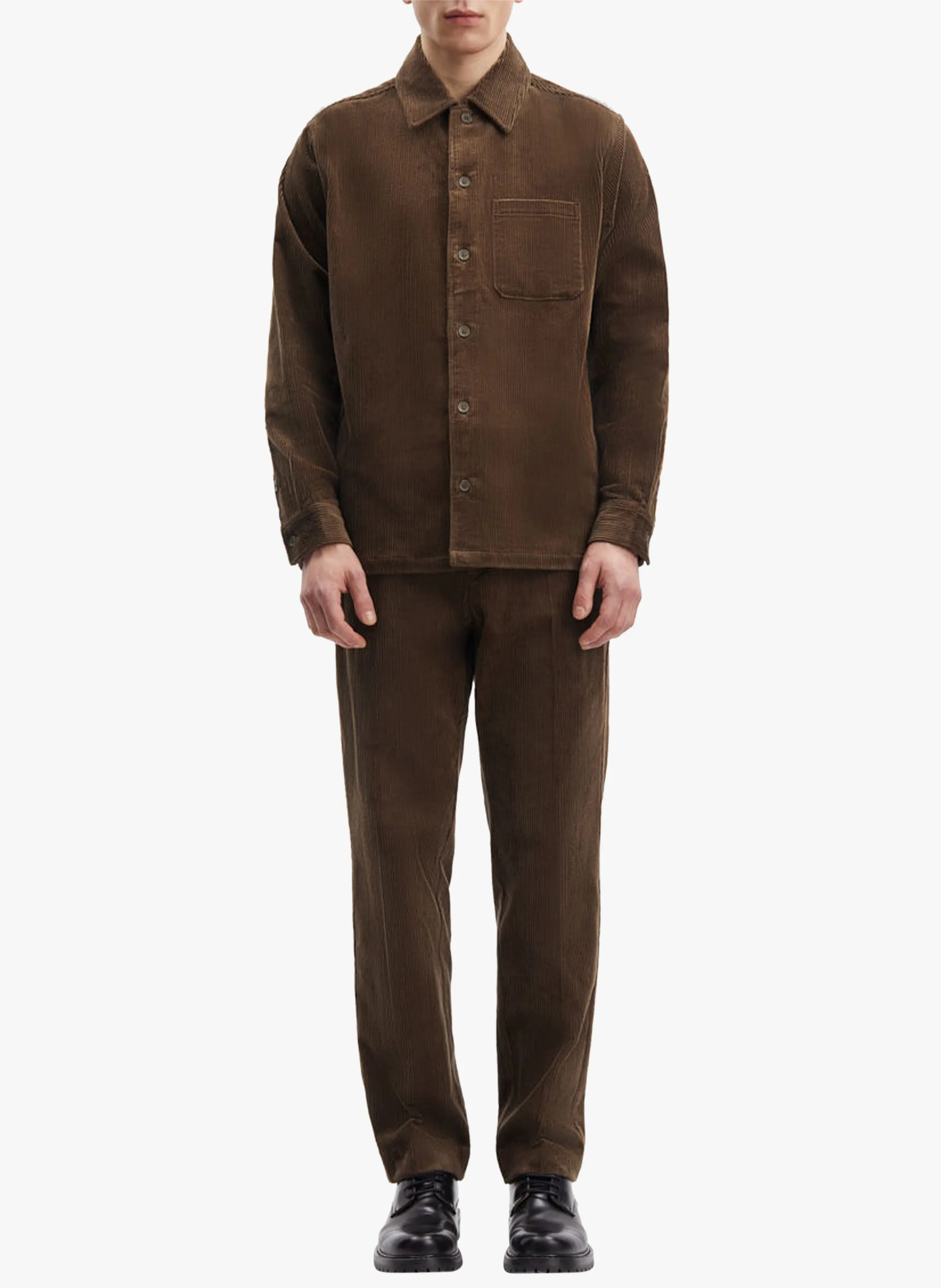 BESSO - Pantalón de pana de algodón orgánico en marron