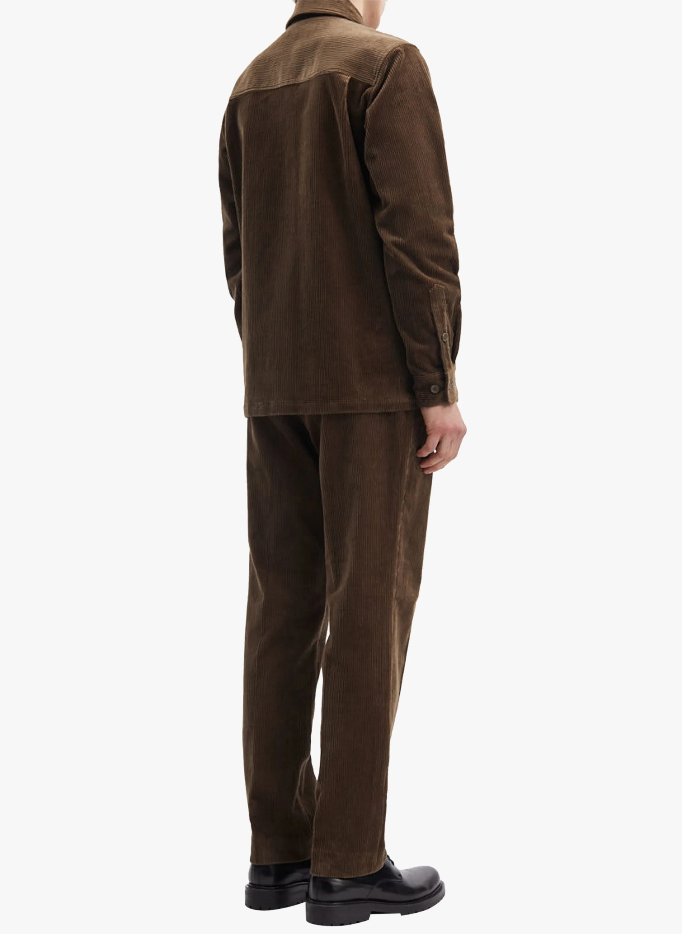 BESSO - Pantalón de pana de algodón orgánico en marron