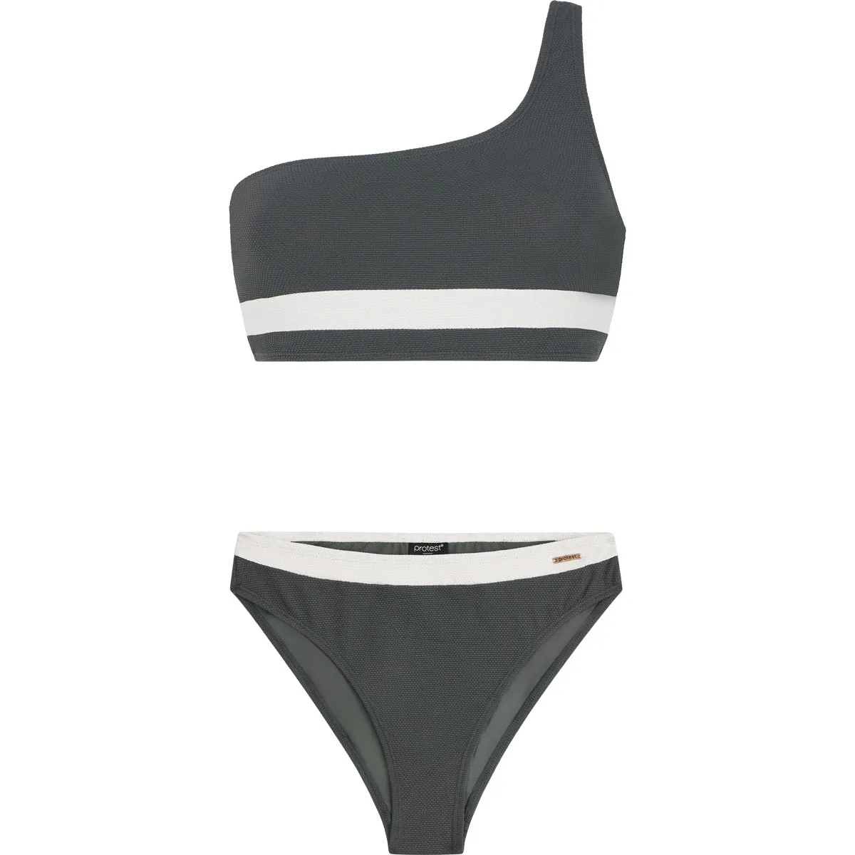 Bikini Mujer Prtmedan One Shoulder Bikini Protest Verde