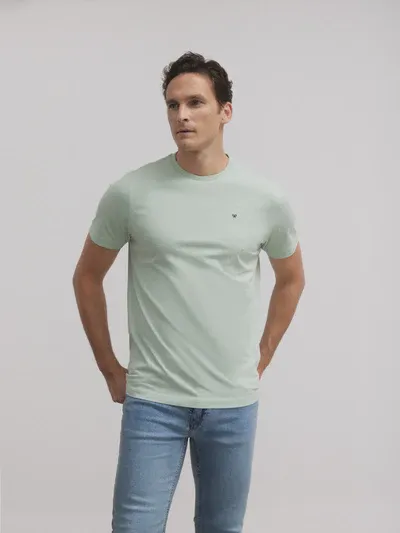 CAMISETA SILBON MINILOGO VRDE CLARO