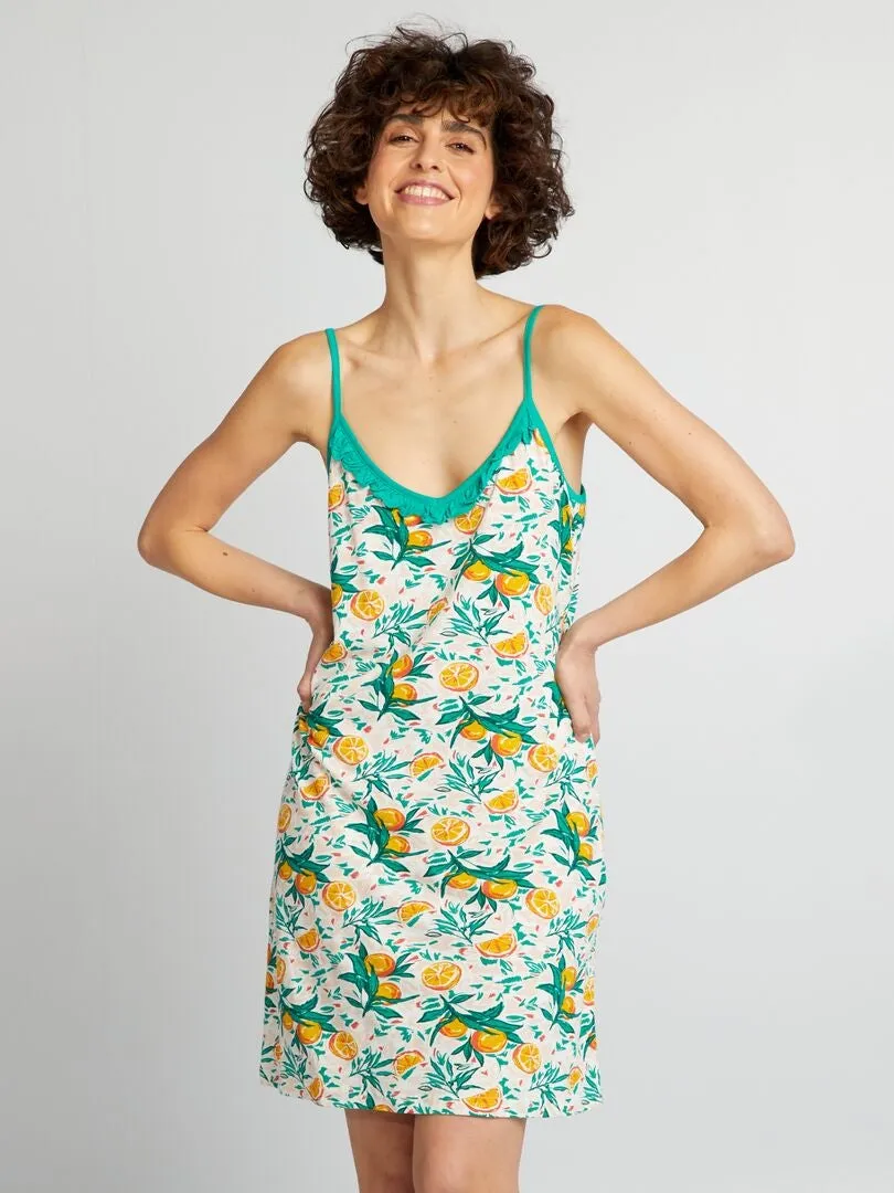 Camisón estampado 'Naf Naf' - BLANCO