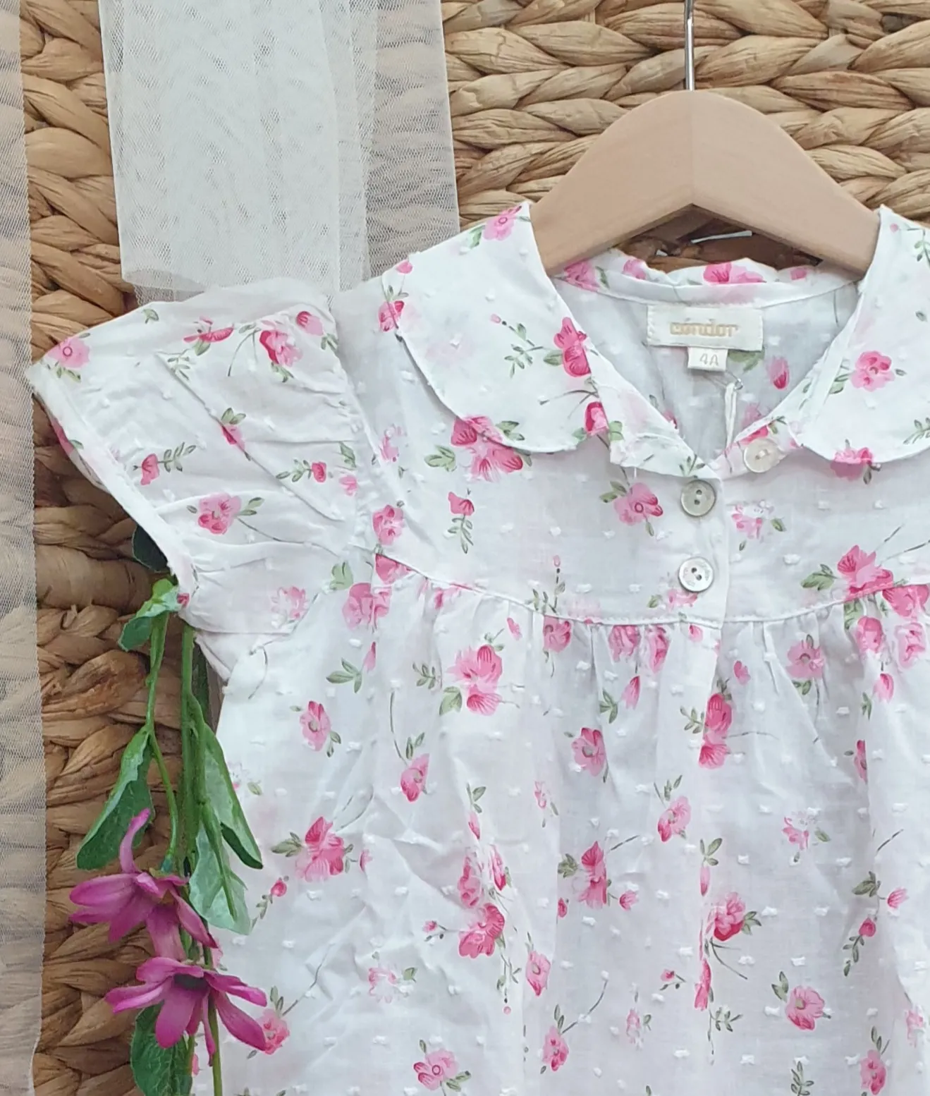 Camisón niña plumeti estampado rosa R500066