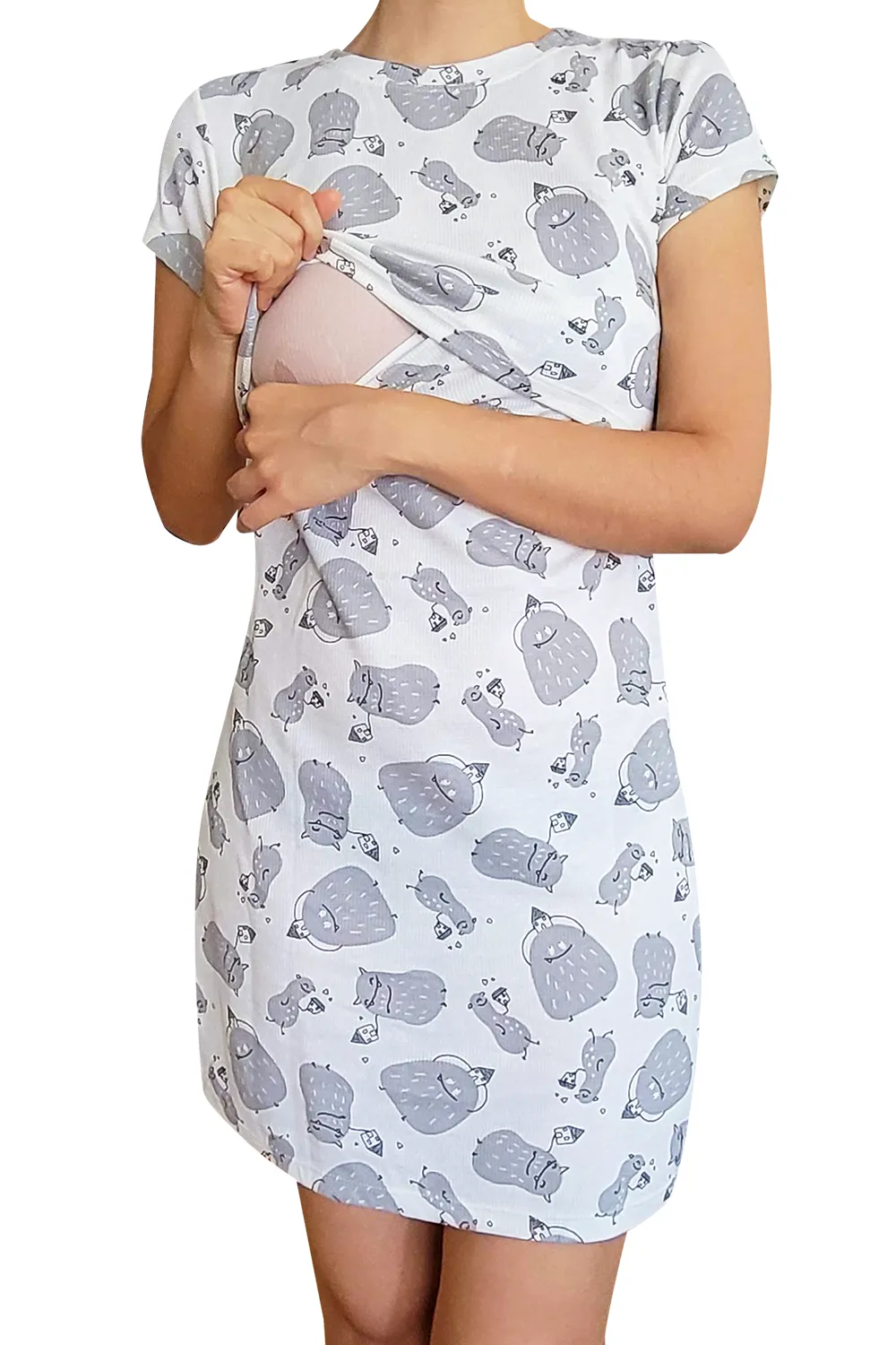 Camisón Pijama maternidad-lactancia mc. Monster