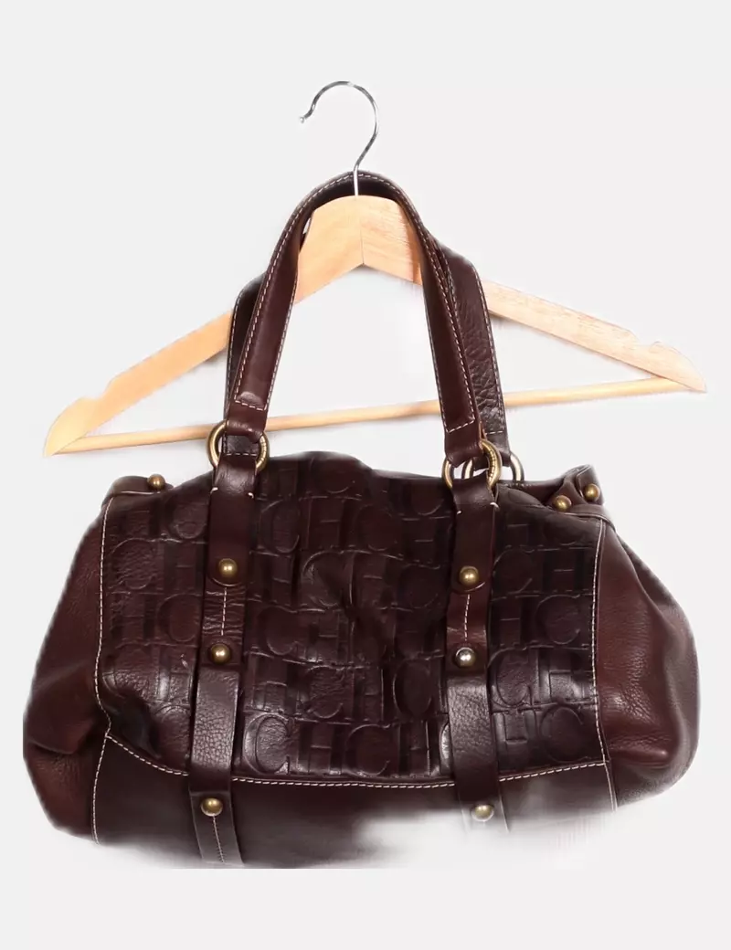 Carolina Herrera Bolso bowling marrón