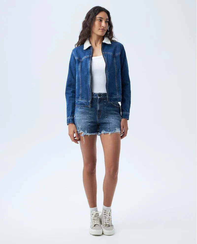 Chaqueta tipo Trucker para mujer