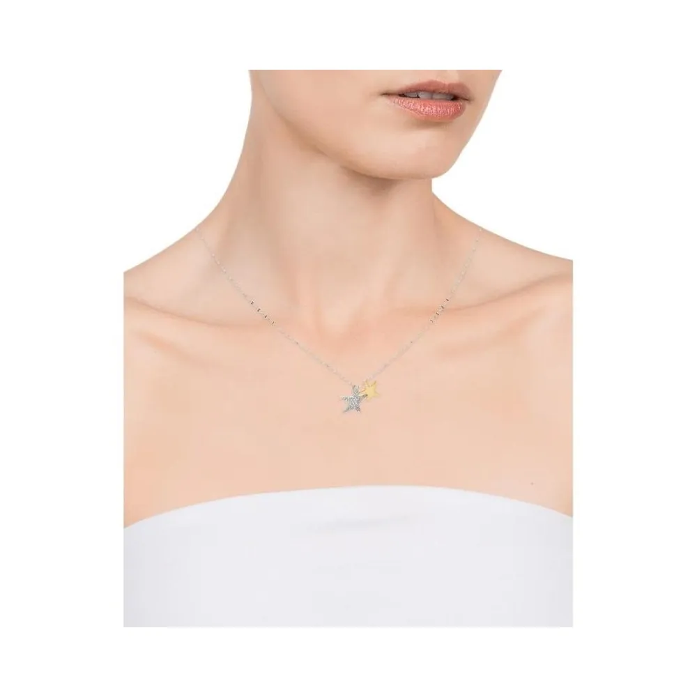 Collar Viceroy Jewels de plata de ley Estrellas de Mar en 2 tonos para mujer