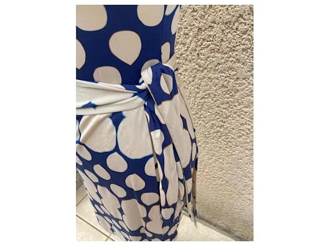 Diane Von Furstenberg Vestidos Azul Blanco roto 