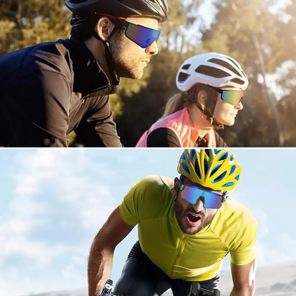Hojalis Gafas de Ciclismo  2 Piezas Gafas Ciclismo Mujer  Gafas de Ciclismo Hombre  Gafas Ciclismo  Gafas de Sol Deportivas  Gaf