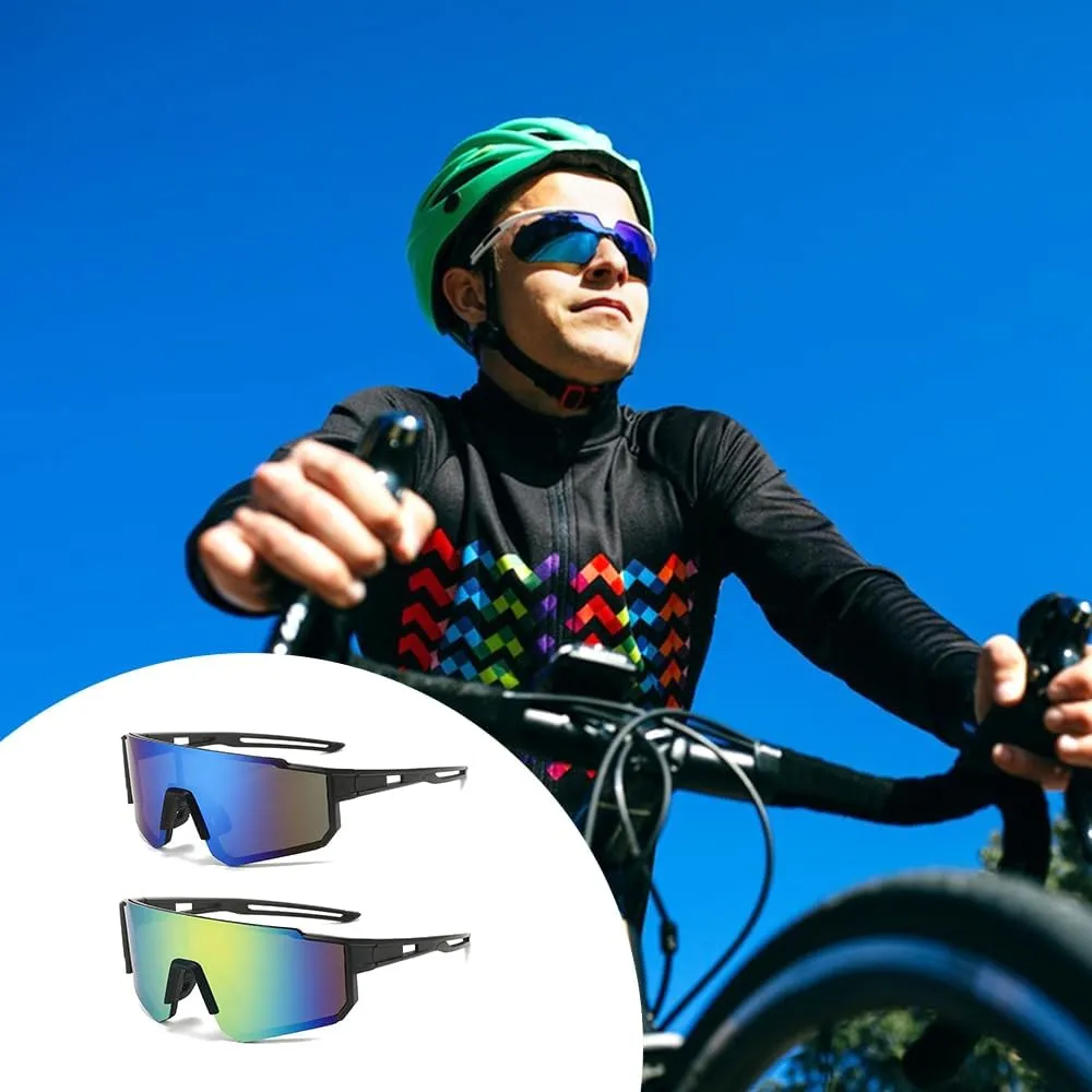 Hojalis Gafas de Ciclismo  2 Piezas Gafas Ciclismo Mujer  Gafas de Ciclismo Hombre  Gafas Ciclismo  Gafas de Sol Deportivas  Gaf