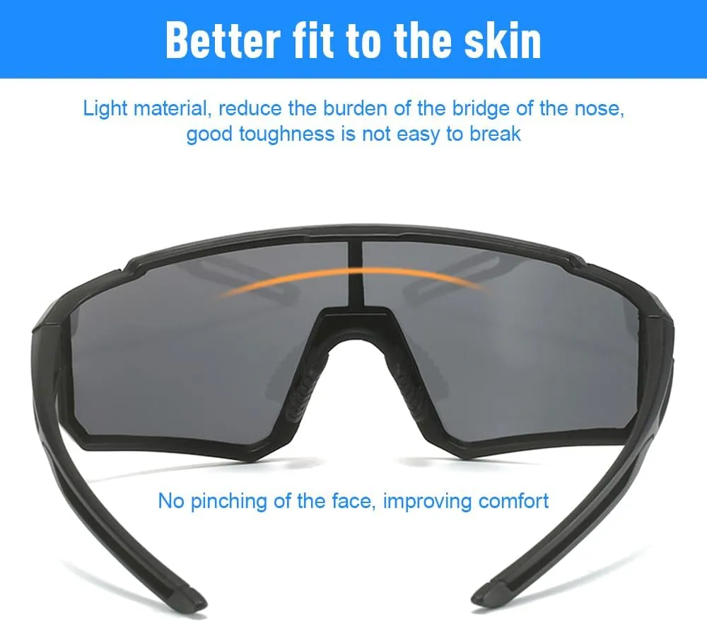 Hojalis Gafas de Ciclismo  2 Piezas Gafas Ciclismo Mujer  Gafas de Ciclismo Hombre  Gafas Ciclismo  Gafas de Sol Deportivas  Gaf