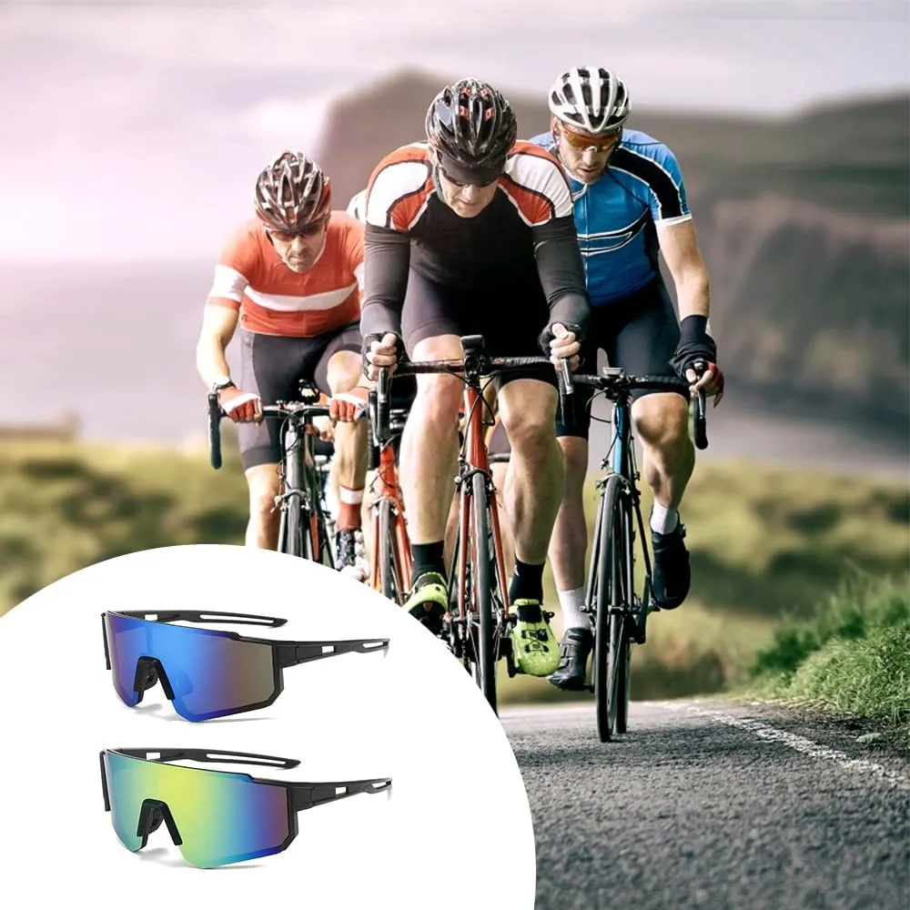 Hojalis Gafas de Ciclismo  2 Piezas Gafas Ciclismo Mujer  Gafas de Ciclismo Hombre  Gafas Ciclismo  Gafas de Sol Deportivas  Gaf