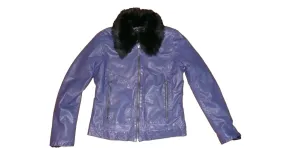 Ikks Chaqueta de cuero Azul 