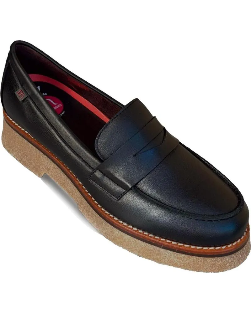 Mocasines de Mujer PEPE MENARGUES MUJER MOCASINES PLANOS 21101 VACUNO NEGRO