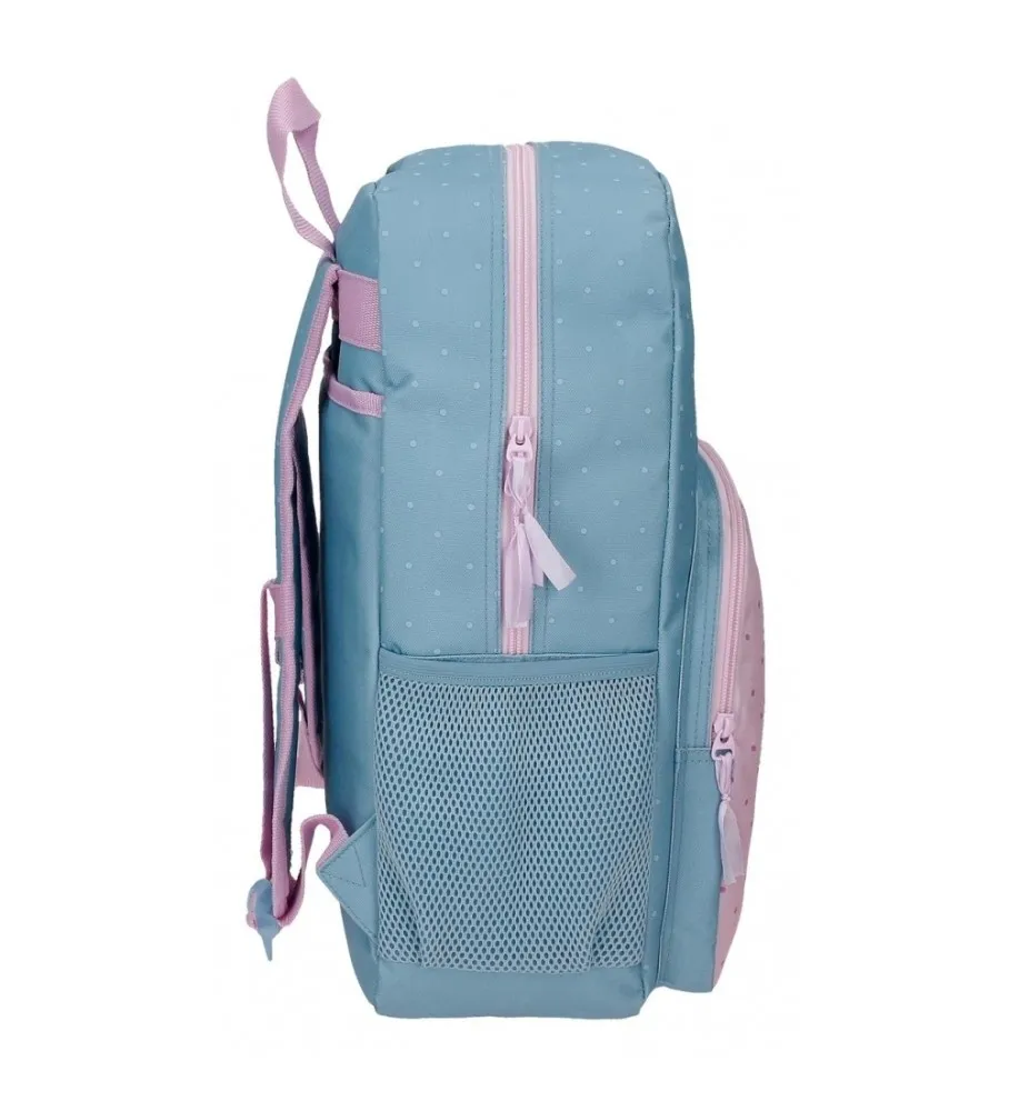 Mochila cm Roll Road Peace adaptable a carro 42 cm azul, rosa