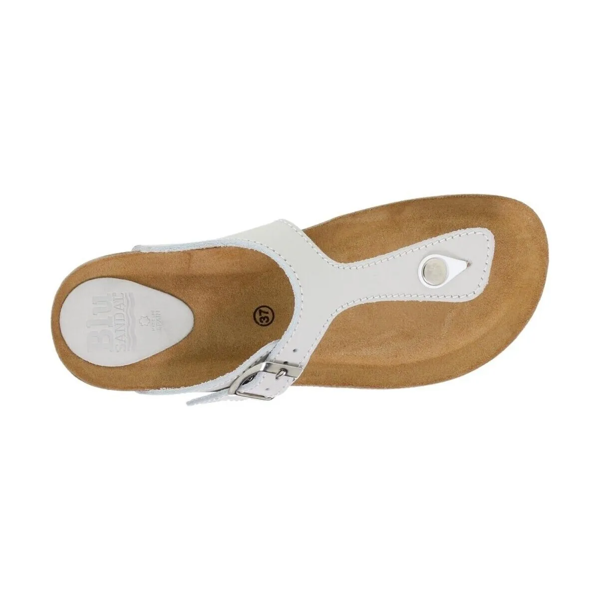 Sandalias Bio de piel blancas by