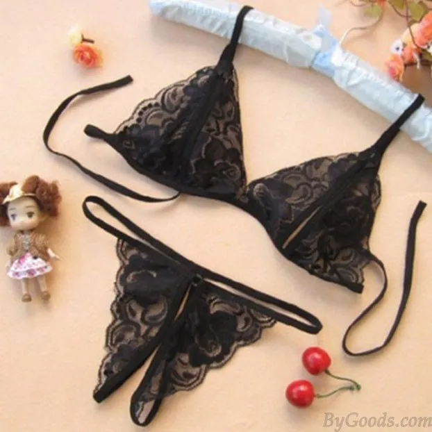 Sexy Women's Lace See Through Underwear Lace Mesh Sleepwear Lingerie 