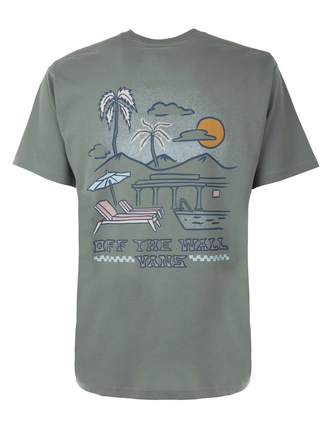 VANS - Camiseta verde Pool Side Resort Hombre