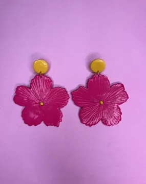 VIRGINIA DEMARIA Aros Flor XL Fucsia