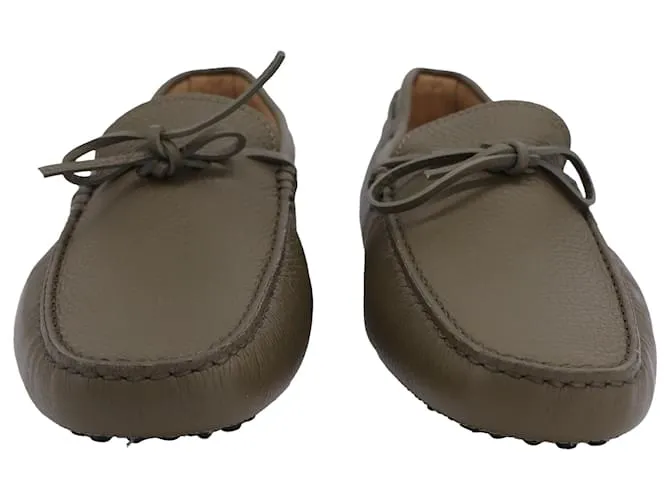 Zapatos Driver Gommino de Tod's en cuero oliva Verde Verde oliva 